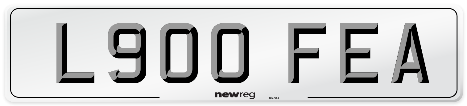 L900 FEA Number Plate from New Reg